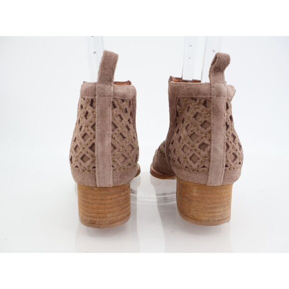 Jeffrey Campbell Women's Taggart Boot Size 6 Taupe Suede Lattice Cutout Boho - Picture 12 of 13